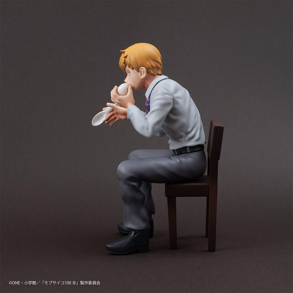 Mob Psycho 100 III x Bunbougu Cafe 2022 PVC Statue Arataka Reigen 14 cm - Smalltinytoystore