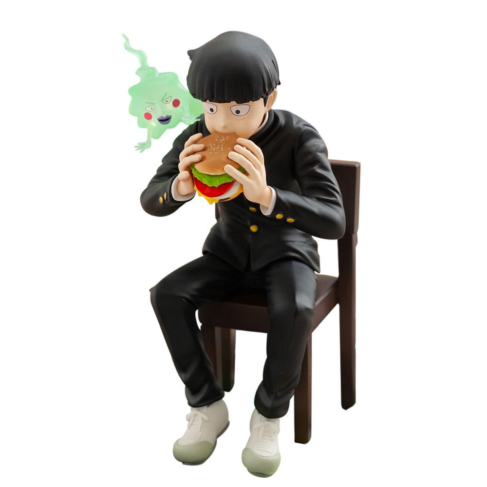 Mob Psycho 100 III x Bunbougu Cafe 2022 PVC Statue Shigeo Kageyama & Ekubo 13 cm - Smalltinytoystore