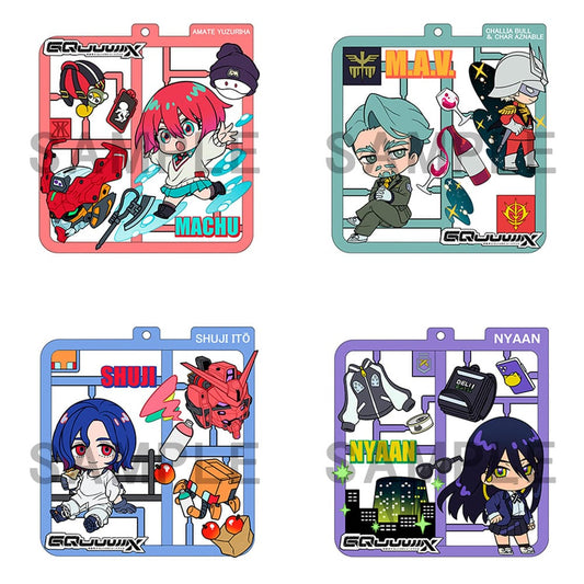 Mobile Suit Gundam GQuuuuuuX Plat Collection Anhänger Sortiment (4) - Smalltinytoystore