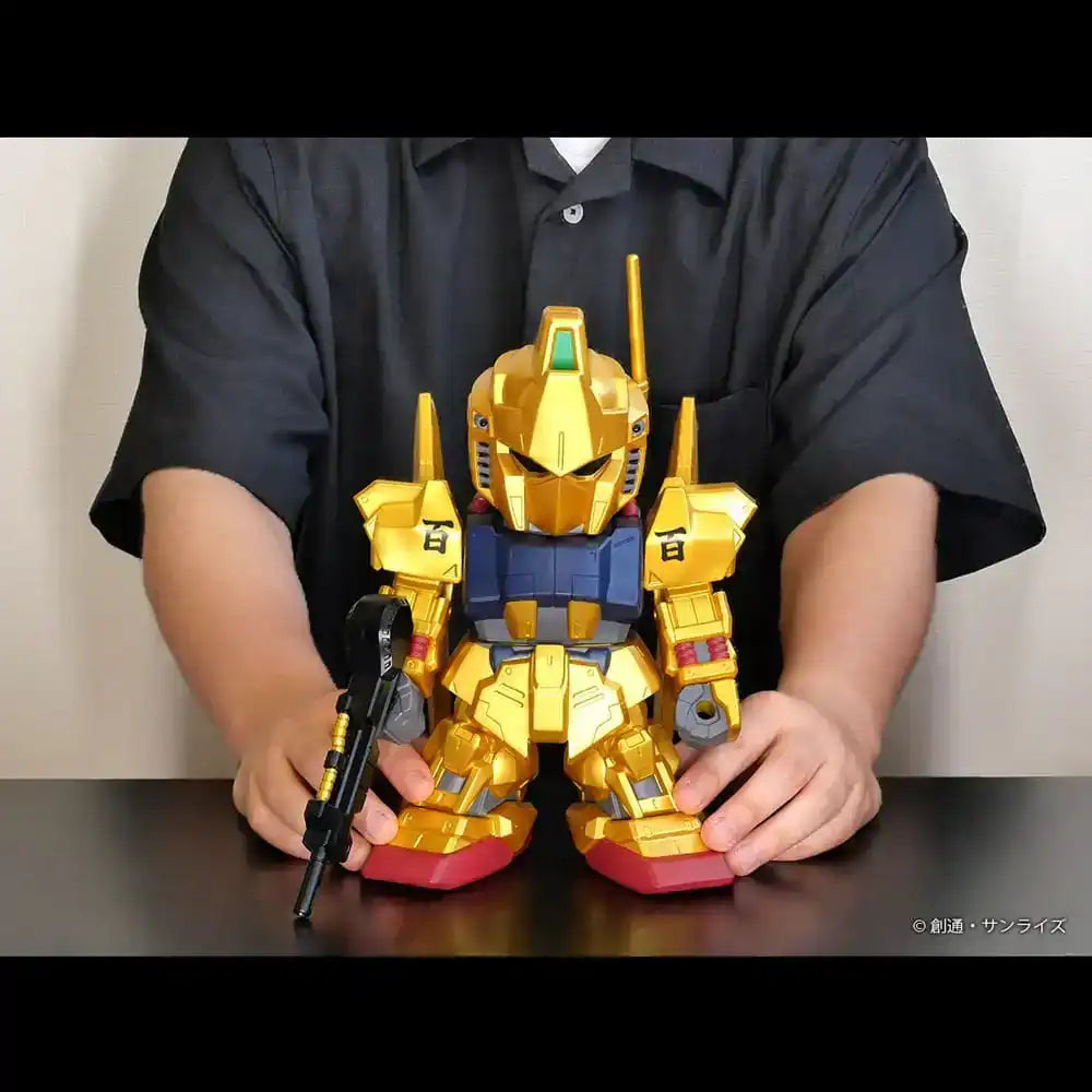 Mobile Suit Gundam Jumbo Sofbi Vinyl-Figur Hyakushiki Gold Ver. 30 cm - Smalltinytoystore