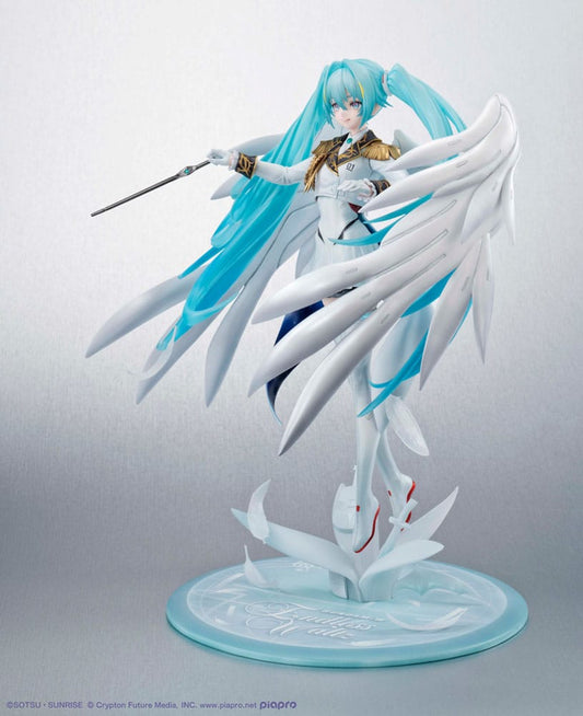 Mobile Suit Gundam x Hatsune Miku Lucrea PVC Statue Hatsune Miku x Wing Gundam Zero EW 45th Anniversary 27 cm - Smalltinytoystore
