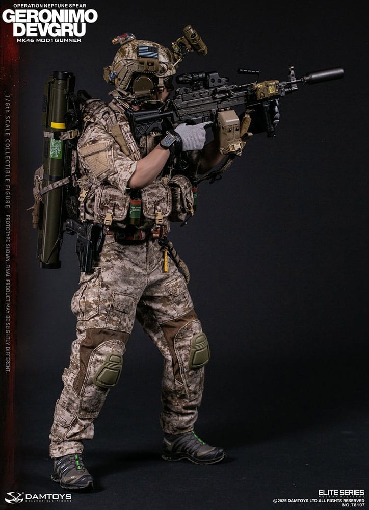 Modern Military Actionfigur 1/6 Geronimo Devgru - MK46 MOD1 Gunner (Operation Neptune Spear) 30 cm - Smalltinytoystore