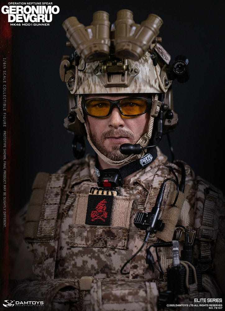 Modern Military Actionfigur 1/6 Geronimo Devgru - MK46 MOD1 Gunner (Operation Neptune Spear) 30 cm - Smalltinytoystore