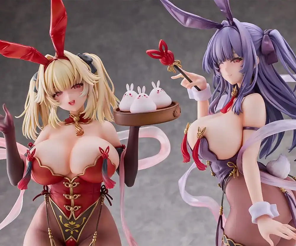 Moehime Union Statuen 1/4 Cheongsam Bunny Yuri & Stella 45 cm - Smalltinytoystore
