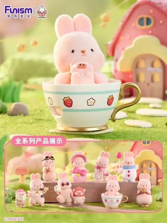 Momo Bunny Strawberry Town Series Minifiguren 10 cm Display (8) - Smalltinytoystore