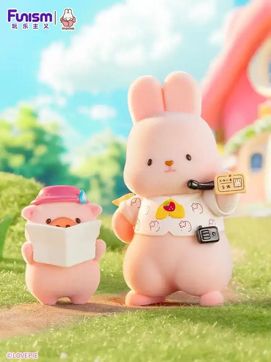 Momo Bunny Strawberry Town Series Minifiguren 10 cm Display (8) - Smalltinytoystore