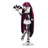 Monster High Reel Drama Puppe Draculaura in Schwarzweiß - Smalltinytoystore