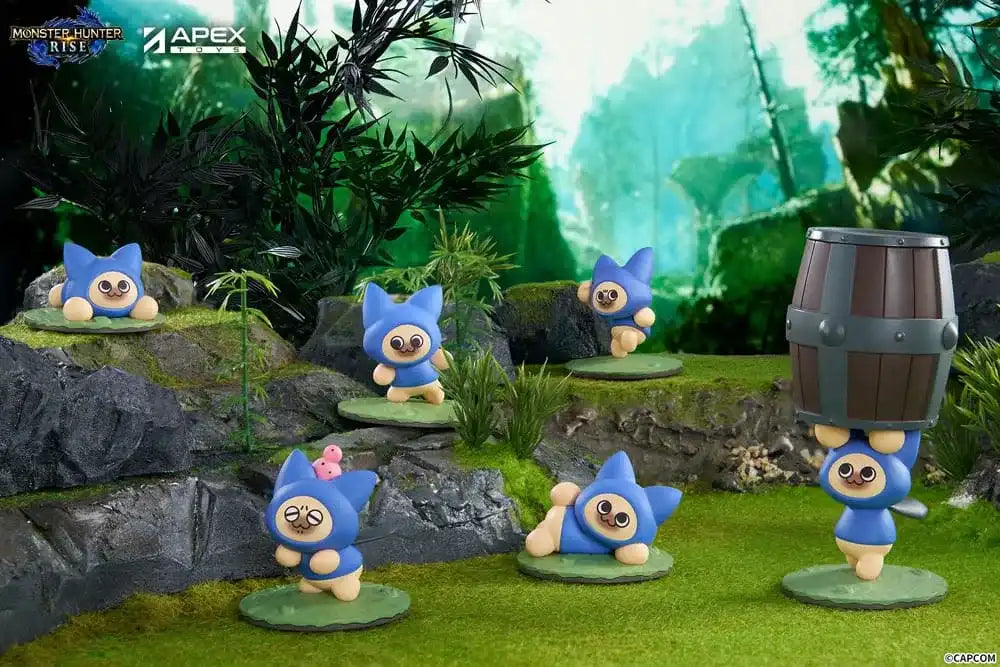 Monster Hunter Rise Sammelfiguren 6er-Pack Felyne Cat - Smalltinytoystore