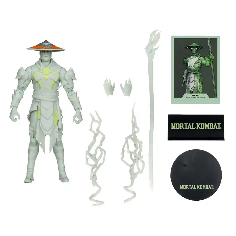 Mortal Kombat Actionfigur Glow in the Dark Edition Raiden (Gold Label) 18 cm - Smalltinytoystore