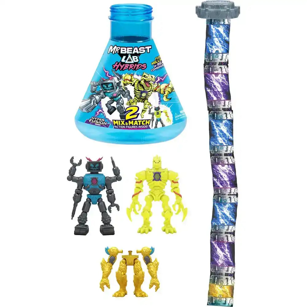Mr. Beast Lab Hybrids Series 2 Minifiguren 2er-Pack Lab-Bot vs Gid Skeleton 11 cm