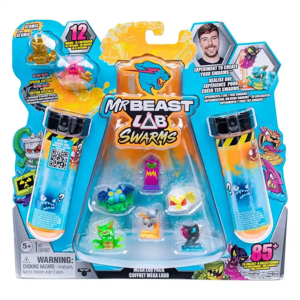Mr. Beast Lab Swarms Minifiguren 12er-Pack Mega Lab 4 3 cm Sortiment (4) - Smalltinytoystore