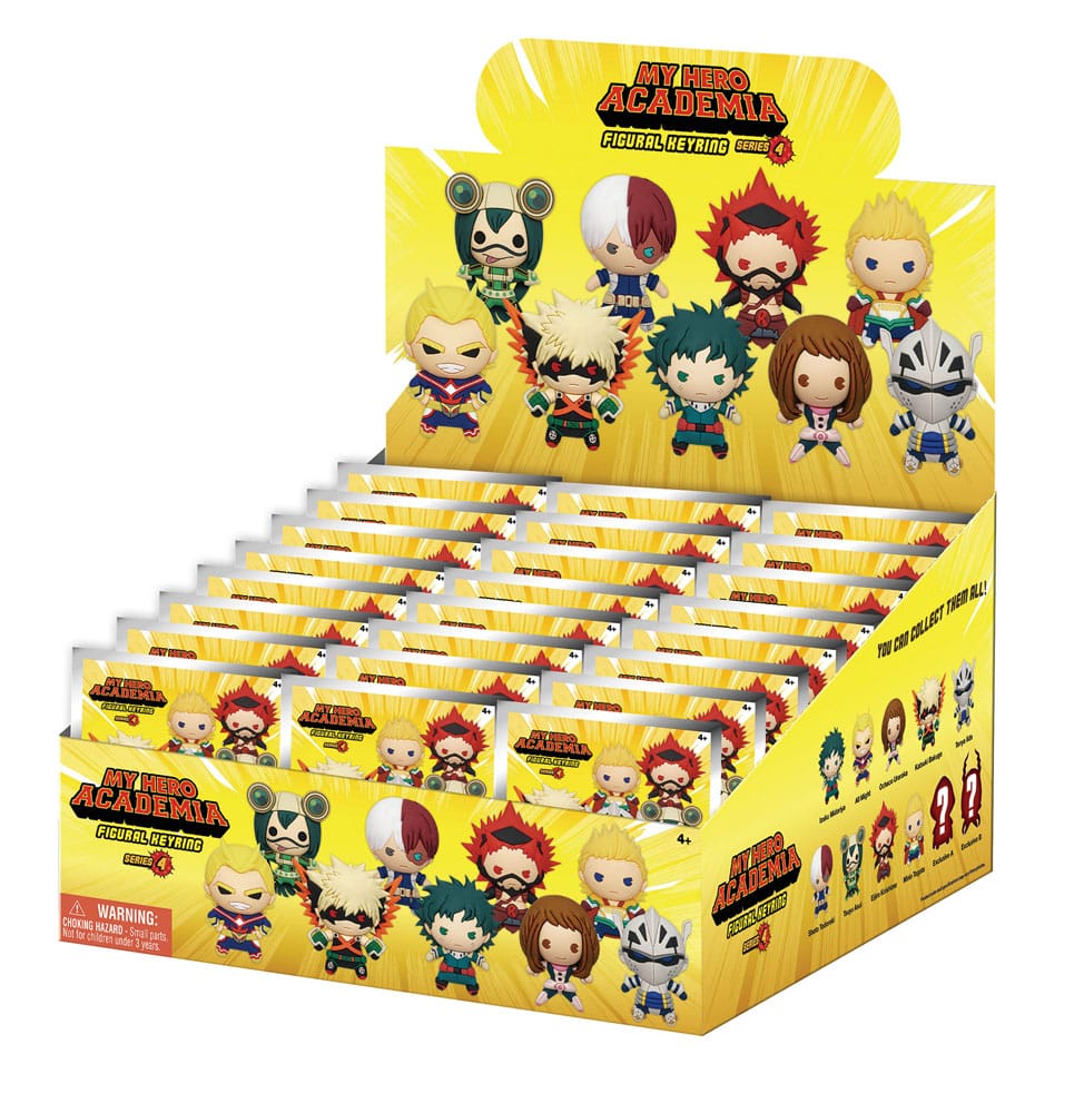 My Hero Academia 3D PVC-Taschenanhänger Series 4 Display (24) - Smalltinytoystore