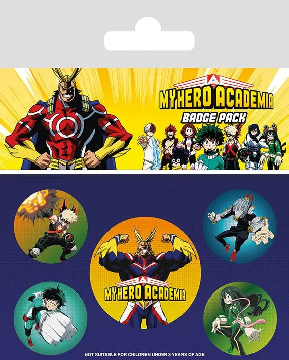 My Hero Academia Ansteck-Buttons 5er-Pack Characters - Smalltinytoystore