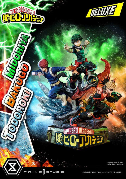My Hero Academia: Deluxe Midoriya with Bakugo and Todoroki 1:4 Scale Statue - Smalltinytoystore
