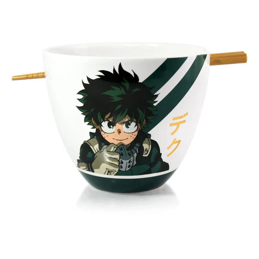 My Hero Academia Ramen-Schüssel mit Stäbchen Izuku Midoriya 473 ml - Smalltinytoystore