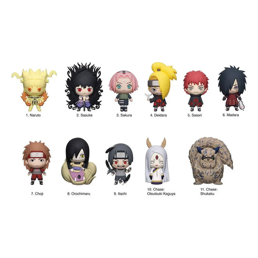 Naruto 3D PVC-Taschenanhänger Series 6 Display (24) - Smalltinytoystore
