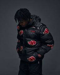 Naruto Puffer-Jacke Akatsuki Rot Größe XXL - Smalltinytoystore