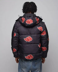 Naruto Puffer-Jacke Akatsuki Rot Größe XXXL - Smalltinytoystore