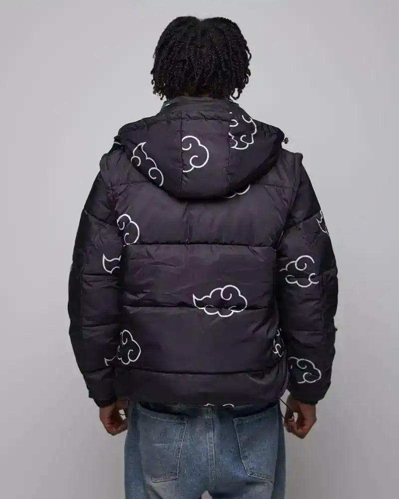 Naruto Puffer-Jacke Akatsuki Weiß Größe S - Smalltinytoystore