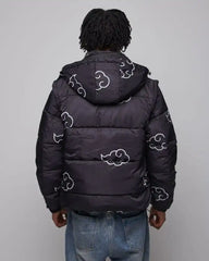 Naruto Puffer-Jacke Akatsuki Weiß Größe S - Smalltinytoystore