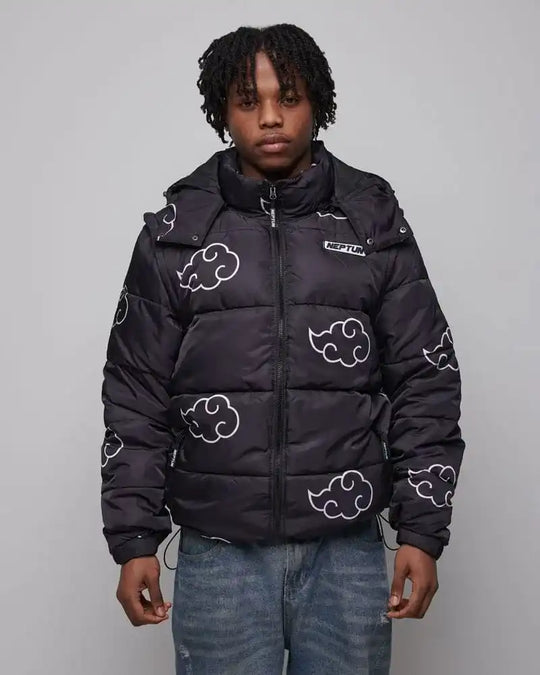 Naruto Puffer-Jacke Akatsuki Weiß Größe XS - Smalltinytoystore