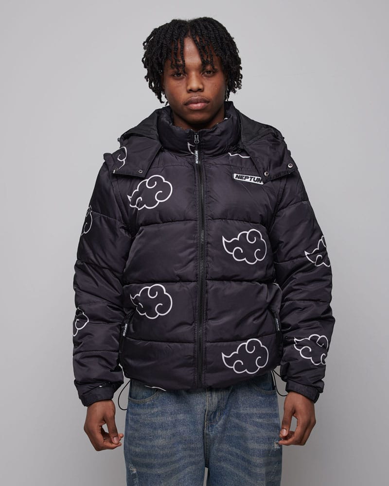 Naruto Puffer-Jacke Akatsuki Weiß Größe XXXL - Smalltinytoystore