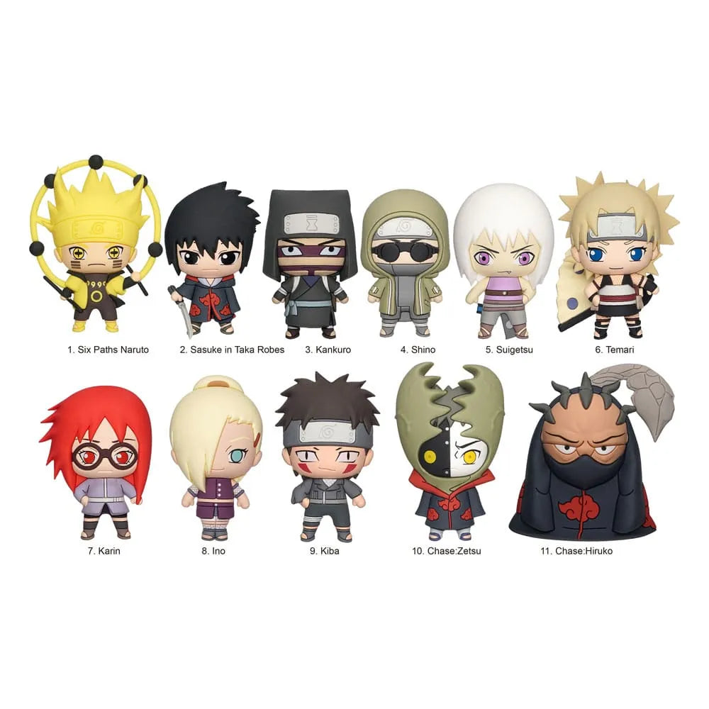 Naruto Shippuden 3D PVC-Taschenanhänger Series 4 Display (24) - Smalltinytoystore