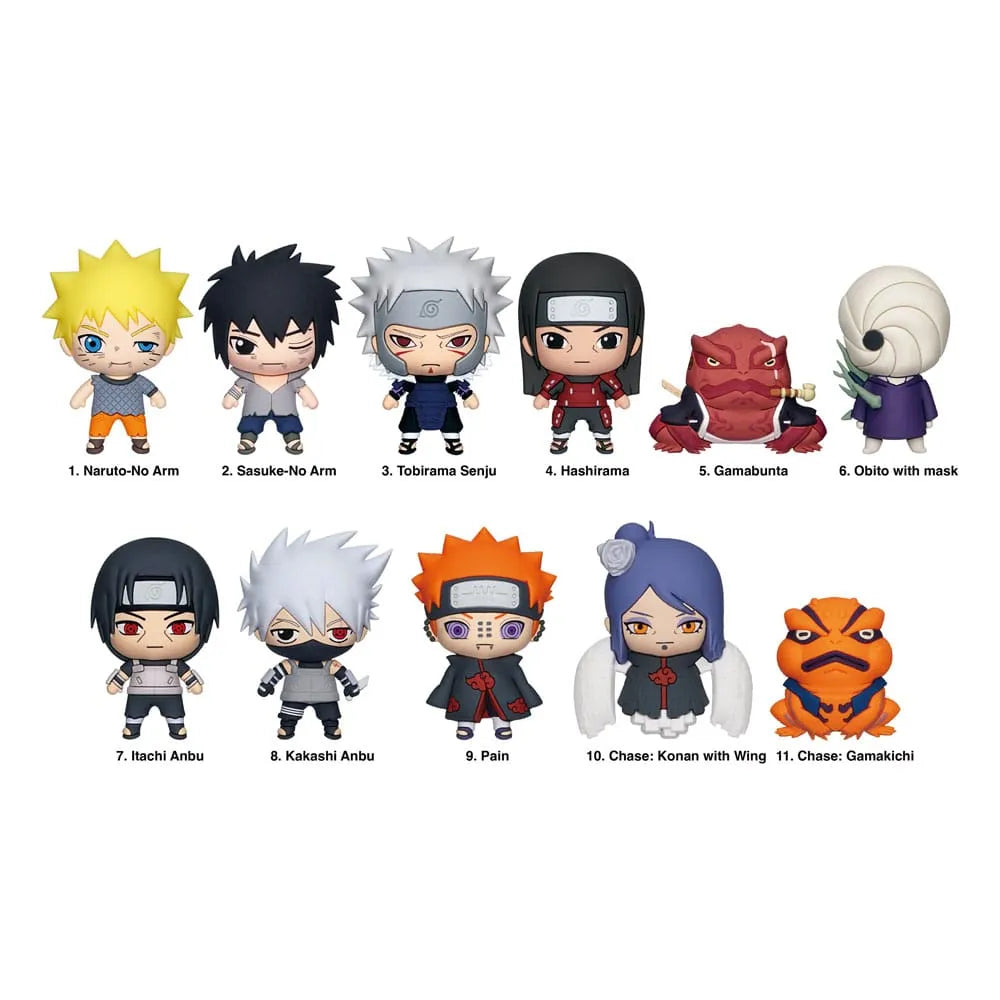 Naruto Shippuden 3D PVC-Taschenanhänger Series 5 Display (24) - Smalltinytoystore