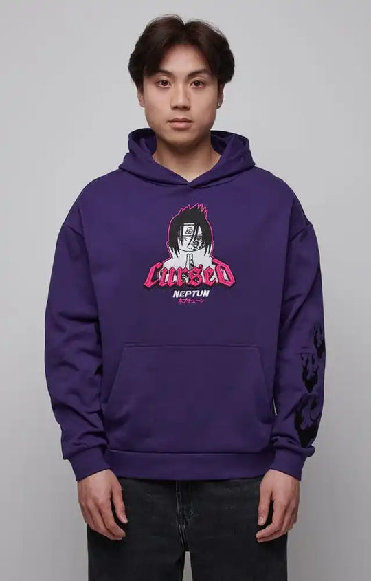 Naruto Shippuden Kapuzenpullover Graphic Purple Größe S - Smalltinytoystore