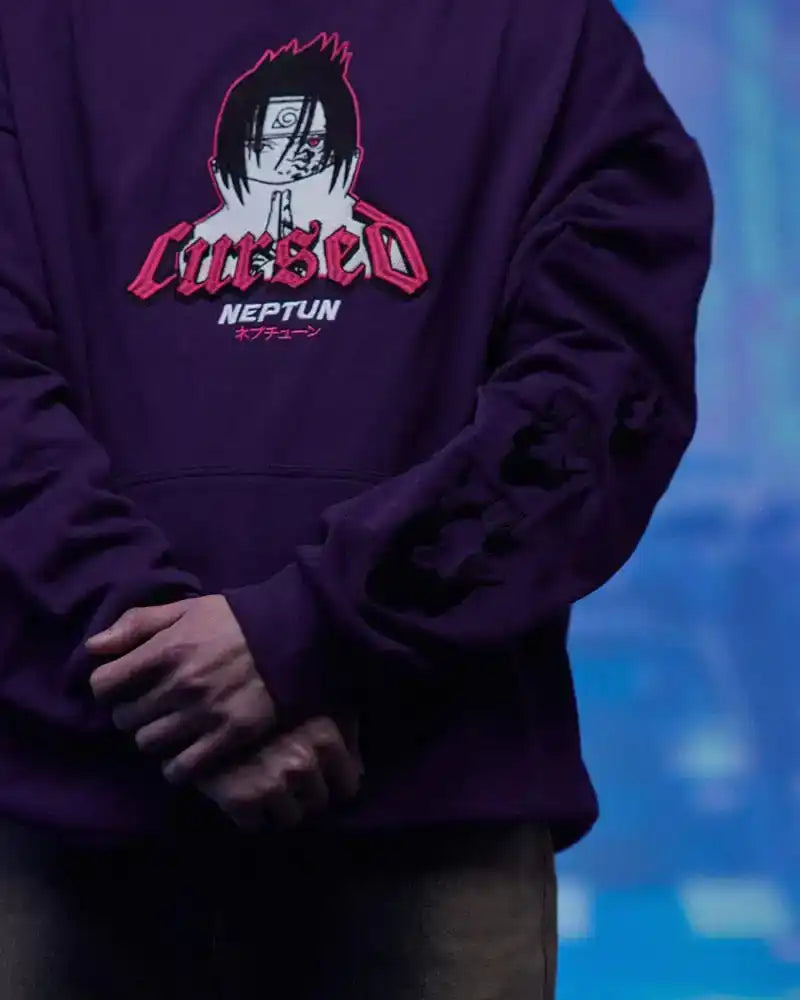 Naruto Shippuden Kapuzenpullover Graphic Purple - Smalltinytoystore