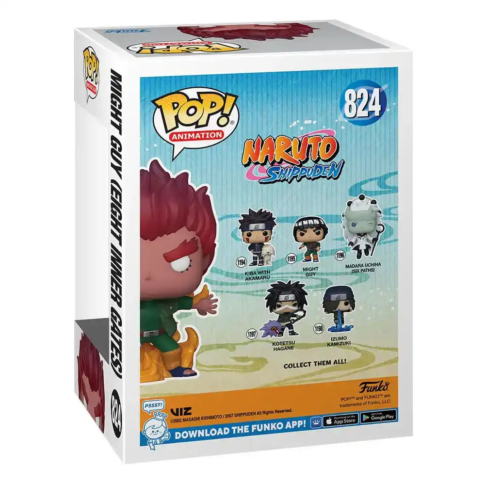 Naruto Shippuden POP! Animation Vinyl Figuren Might Guy (Eight Inner Gates) (GW) 9 cm - Smalltinytoystore