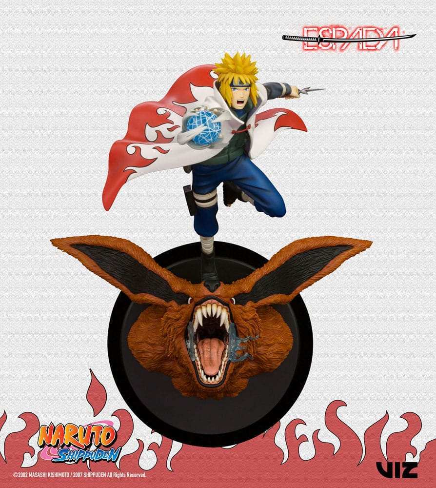Naruto Shippuden PVC Statue 1/8 Minato Namikaze Vs Nine Tailed Fox 41 cm - Smalltinytoystore