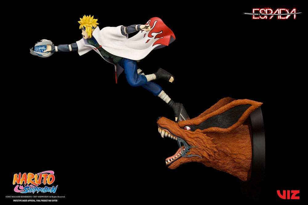 Naruto Shippuden PVC Statue 1/8 Minato Namikaze Vs Nine Tailed Fox 41 cm - Smalltinytoystore