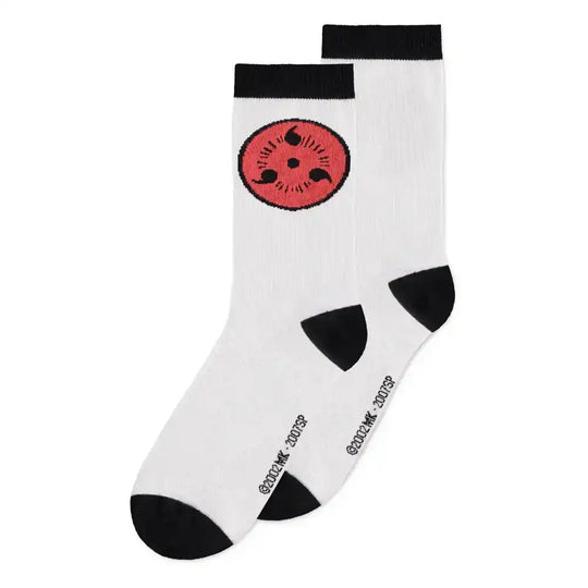 Naruto Shippuden Socken 3er-Pack Sasuke Symbol 39-42 - Smalltinytoystore
