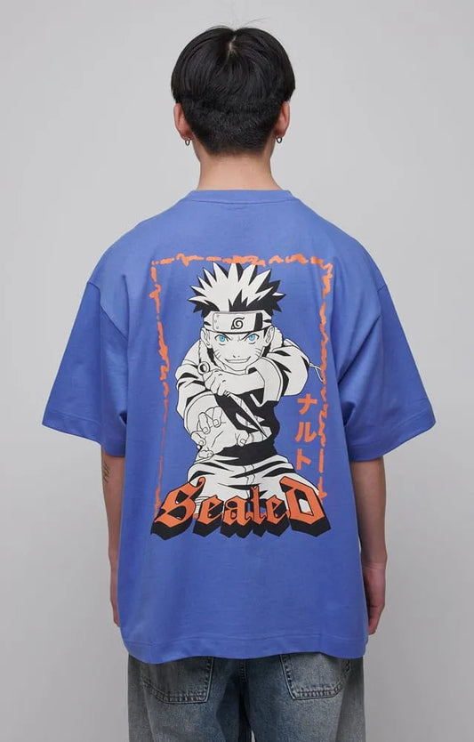 Naruto Shippuden T-Shirt Graphic Blue Größe XL - Smalltinytoystore