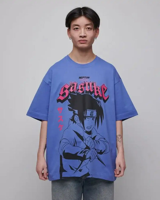 Naruto Shippuden T-Shirt Graphic Sasuke Größe L - Smalltinytoystore