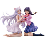 Nekomonogatari Monogatari Series PVC Statuen Tsubasa Hanekawa Set (re-run) 19 cm - Smalltinytoystore
