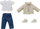 Nendoroid Doll Zubehör-Set Actionfiguren Outfit Set: Leather Jacket (Ivory) - Smalltinytoystore