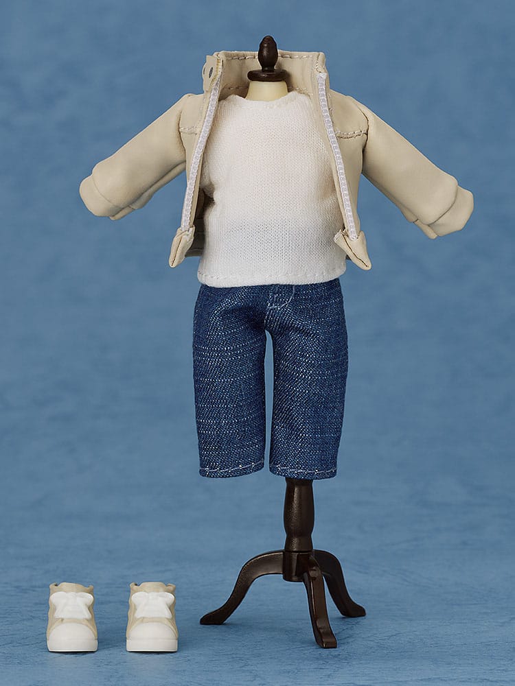 Nendoroid Doll Zubehör-Set Actionfiguren Outfit Set: Leather Jacket (Ivory) - Smalltinytoystore