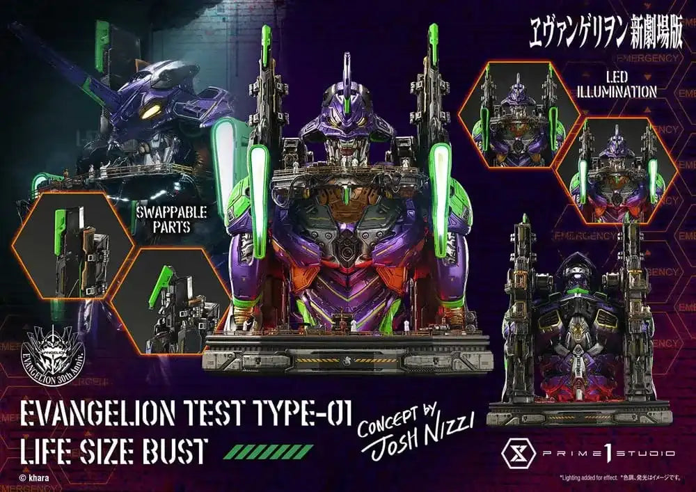 Neon Genesis Evangelion Büste 1/1 Test Type-01 (Concept by Josh Nizzi) Bonus Ver. 86 cm - Smalltinytoystore
