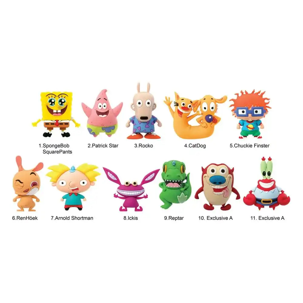 Nickelodeon Classics 3D PVC-Taschenanhänger Series 1 Display (24) - Smalltinytoystore
