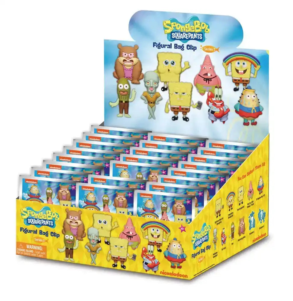 Nickelodeon Classics 3D PVC-Taschenanhänger Series 5 SpongeBob Schwammkopf Display (24) - Smalltinytoystore