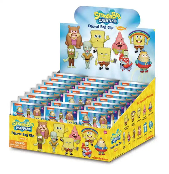 Nickelodeon Classics 3D PVC-Taschenanhänger Series 5 SpongeBob Schwammkopf Display (24) - Smalltinytoystore