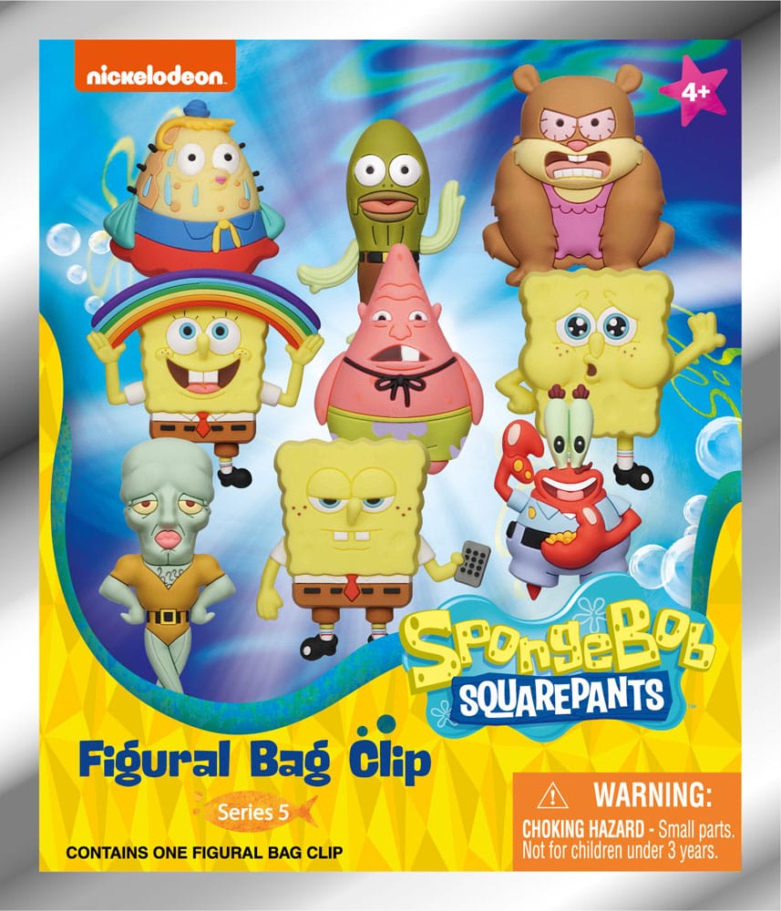 Nickelodeon Classics 3D PVC-Taschenanhänger Series 5 SpongeBob Schwammkopf Display (24) - Smalltinytoystore