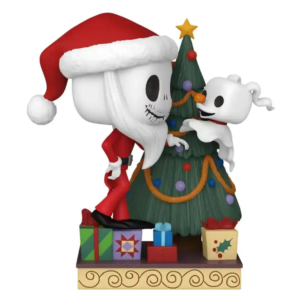 Nightmare before Christmas 30th POP! Deluxe Vinyl Figur Jack & Zero w/Tree 9 cm - Smalltinytoystore