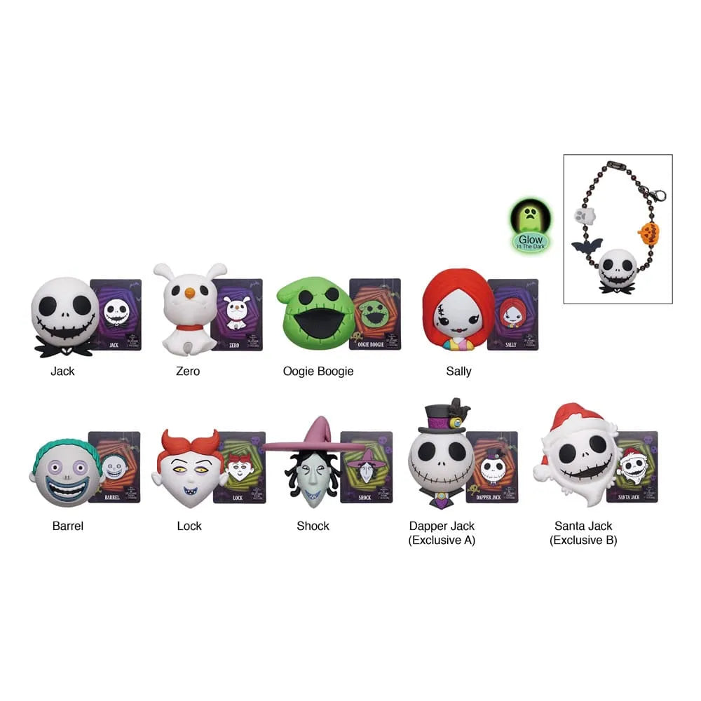 Nightmare before Christmas 3D PVC-Taschenanhänger Display (24) - Smalltinytoystore