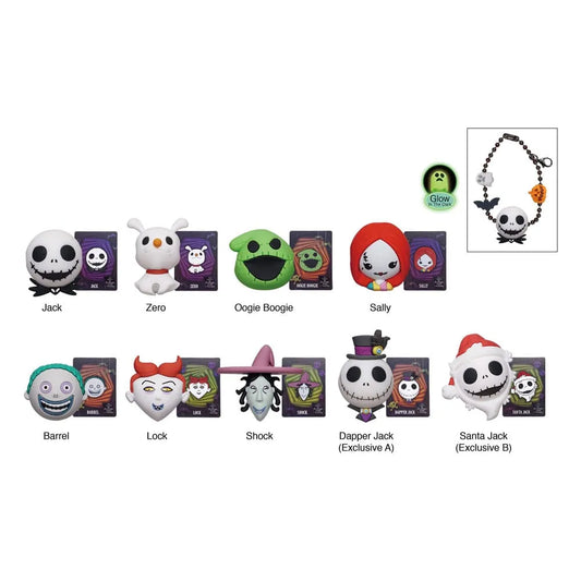 Nightmare before Christmas 3D PVC-Taschenanhänger Display (24) - Smalltinytoystore
