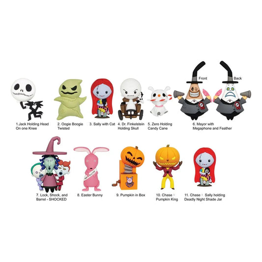Nightmare before Christmas 3D PVC-Taschenanhänger Series 5 Display (24) - Smalltinytoystore