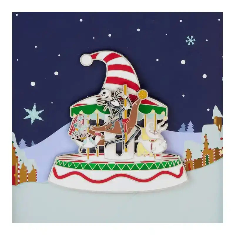 Nightmare Before Christmas by Loungefly Ansteck-Pins Christmas Town Carousel 3" Limited Edition 8 cm
