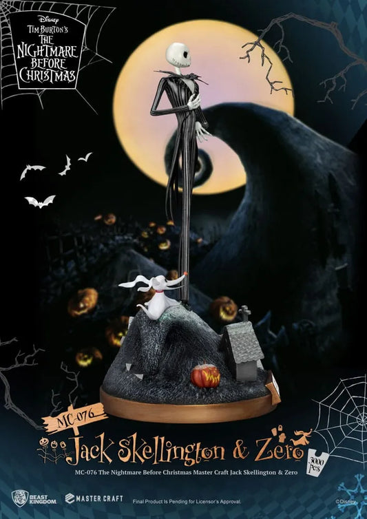 Nightmare before Christmas Master Craft Statue Jack Skellington & Zero 39 cm - Smalltinytoystore